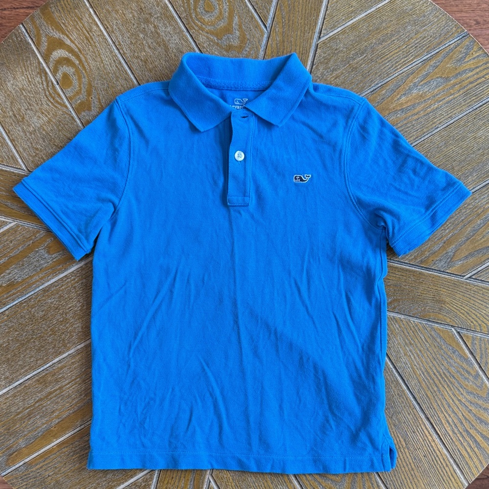 VGUC VINEYARD VINES SZ 6 Blue Kids Pique Polo Shirt